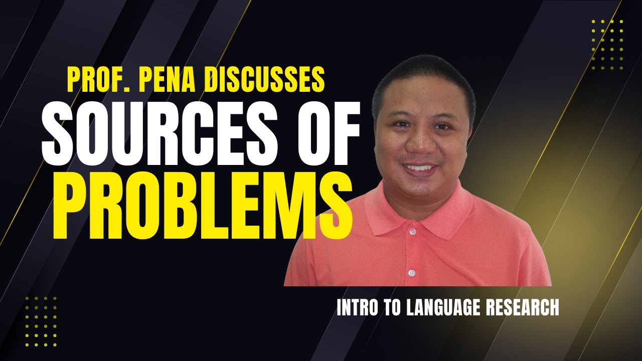 Prof. Pena discusses sources of problems