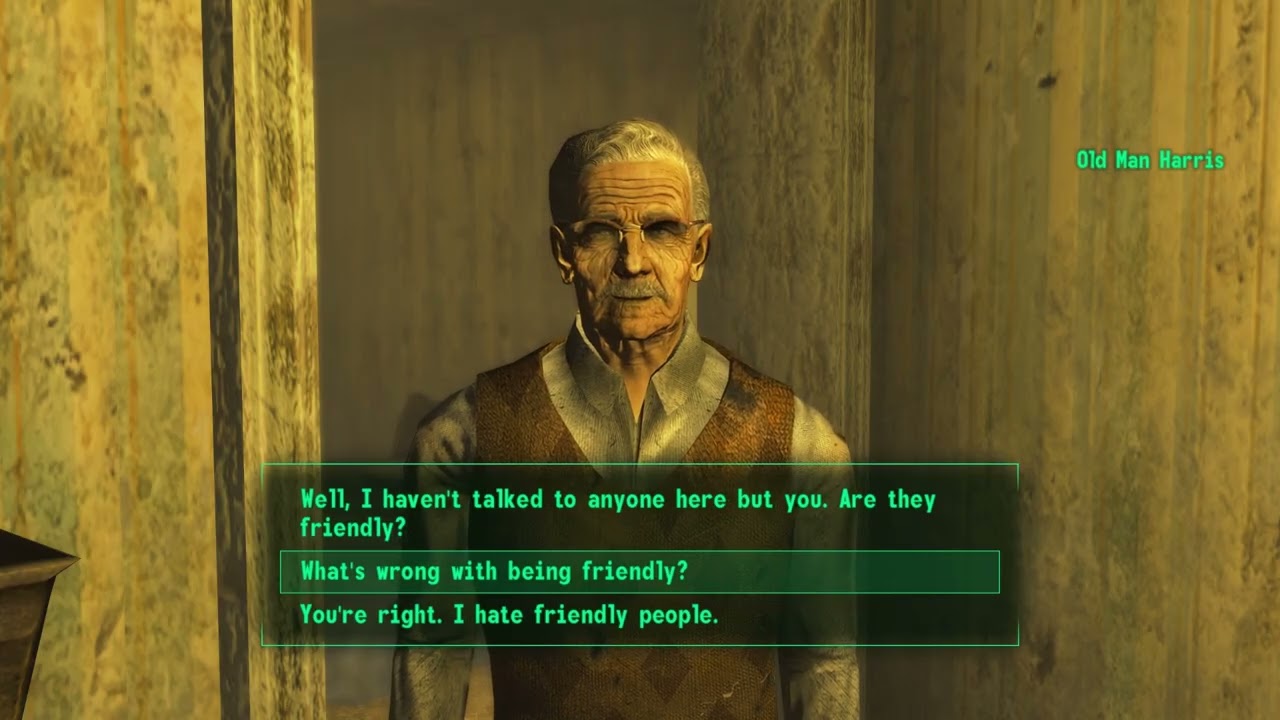 Fallout 3 walking into a cannibal town
