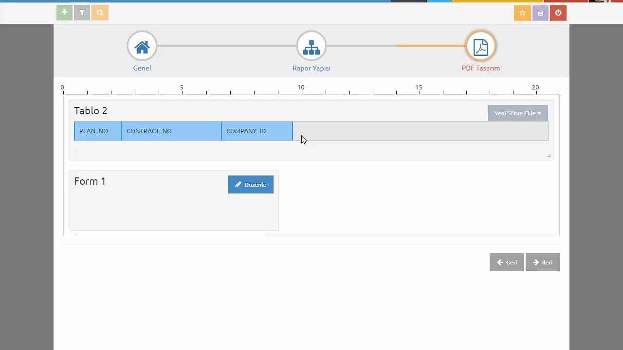 Leasy Dinamik Rapor Sihirbazı