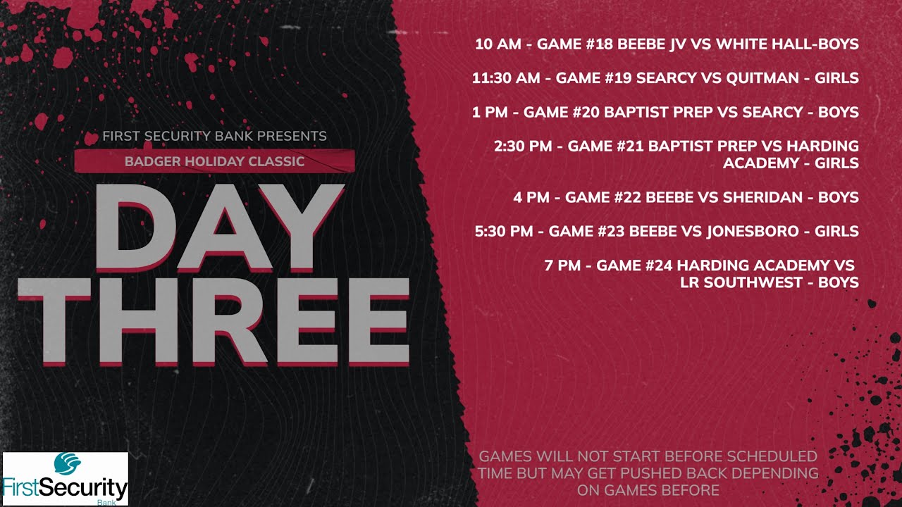 Badger Holiday Classic Day 3