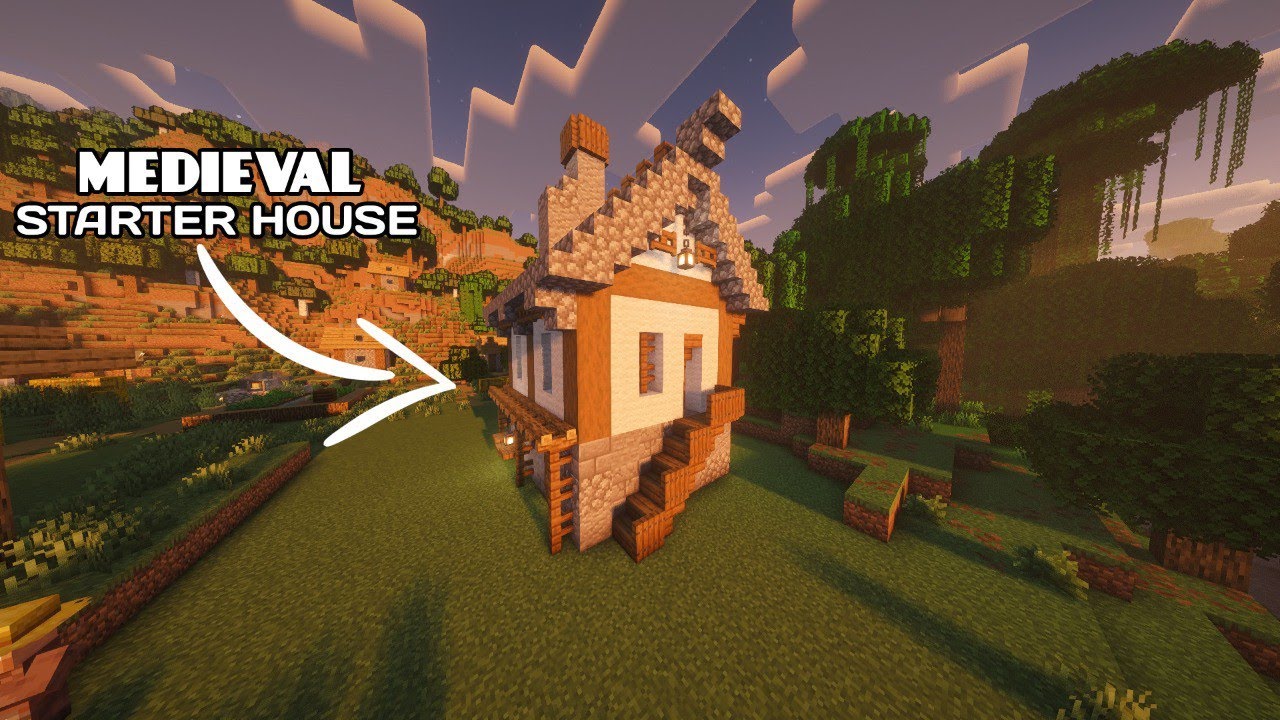 Minecraft: How to Build a Beautiful Medieval Starter House (Step-by-Step)
