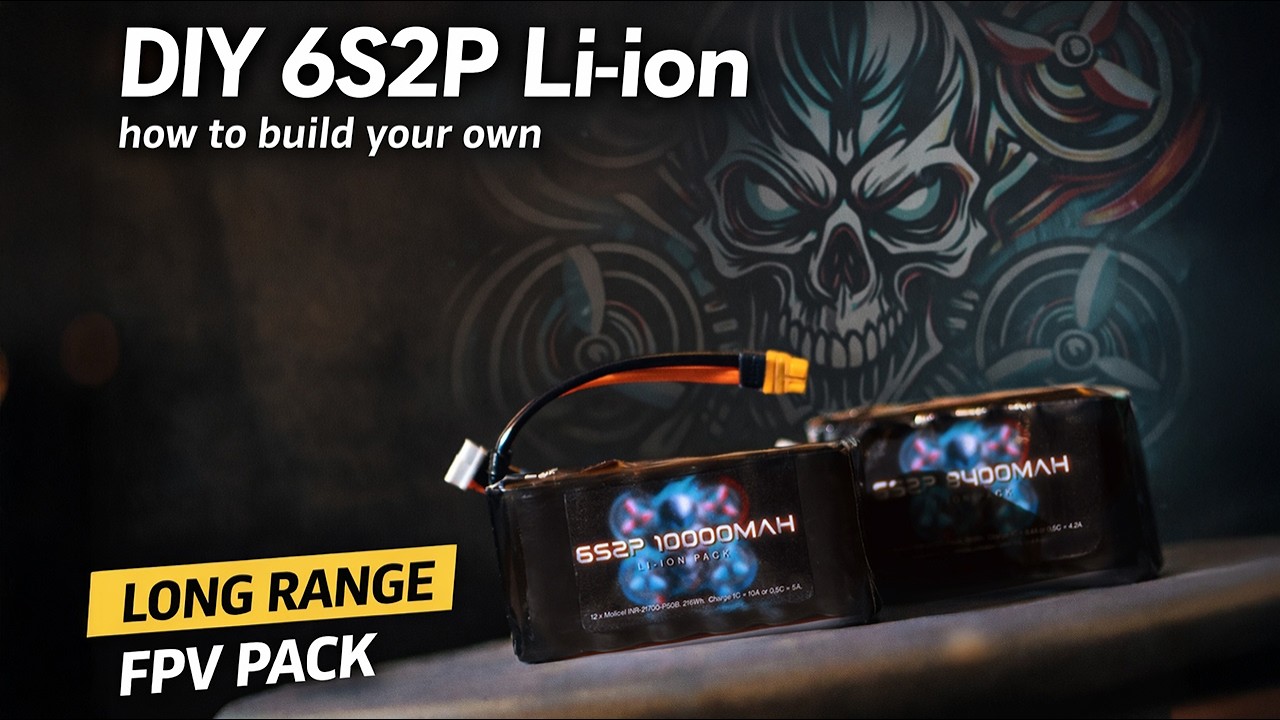 Tired of Short FPV Flight Times? I Built a 6S2P Li-Ion Pack (P50B)