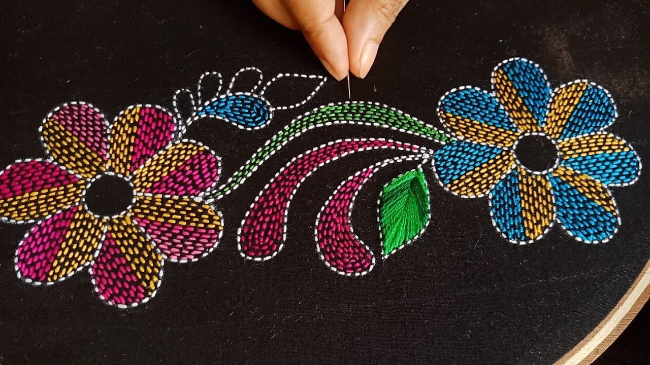 Hand Embroidery Bangladeshi Traditional Nokshi Kantha Stitch Tutorial-171,NakshiKantha Selai by Hand