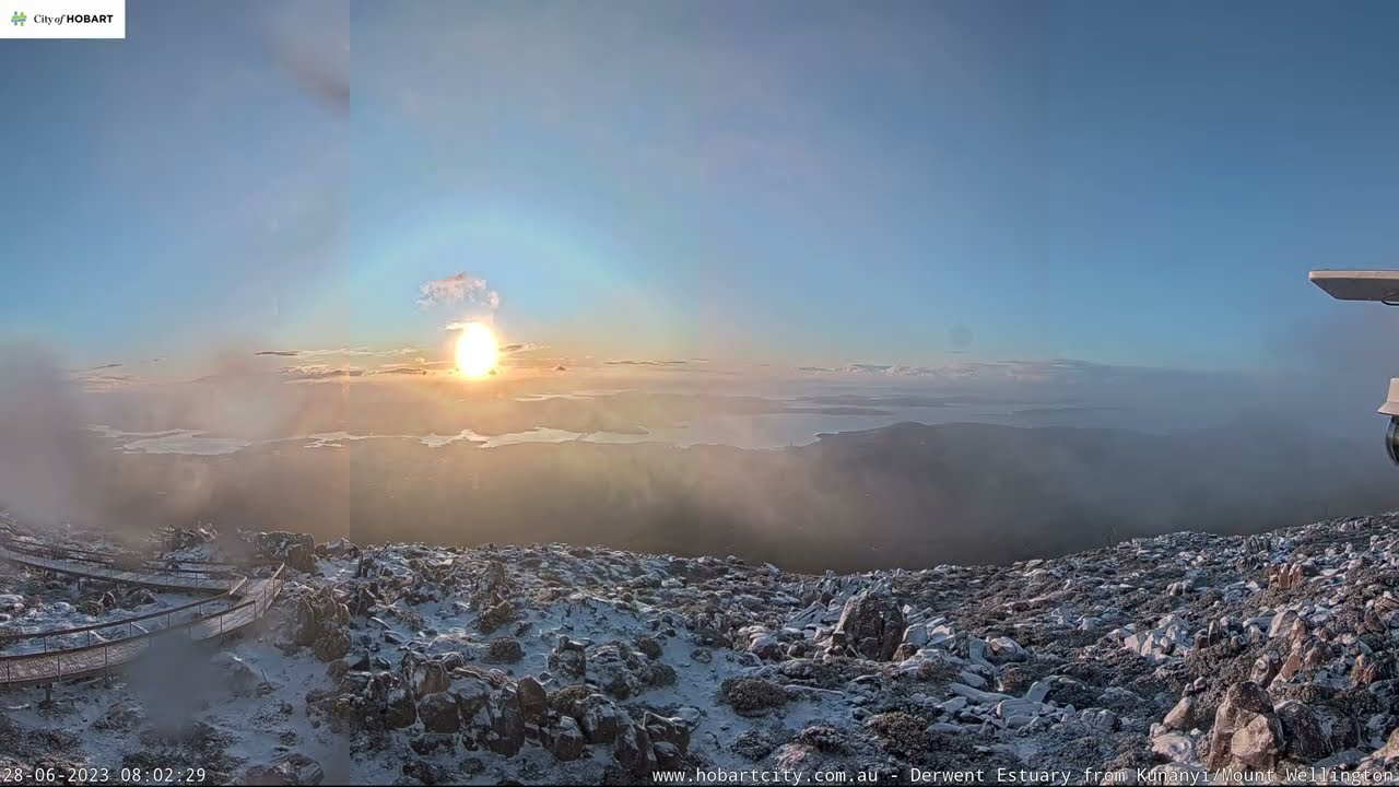 28th of June 2023 - 4K Daily Time-lapse - kunanyi / Mount Wellington Hobart City Tasmania Australia