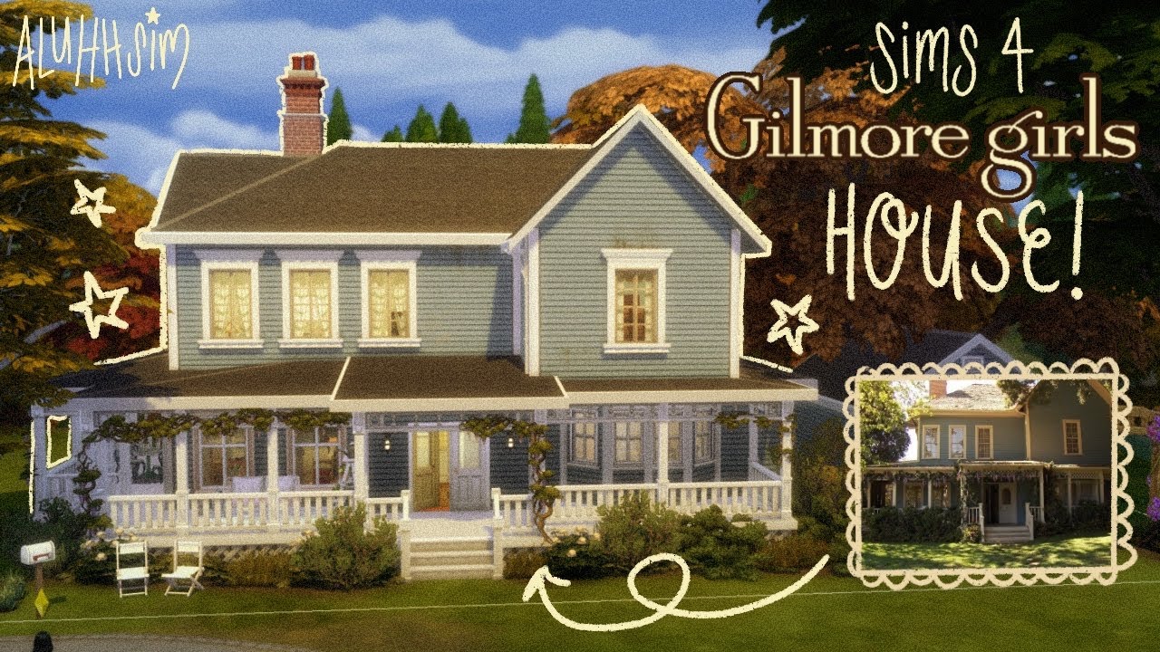 building the Gilmore Girls house in the sims 4 with insane detail ☕️🍂📚long play with commentary