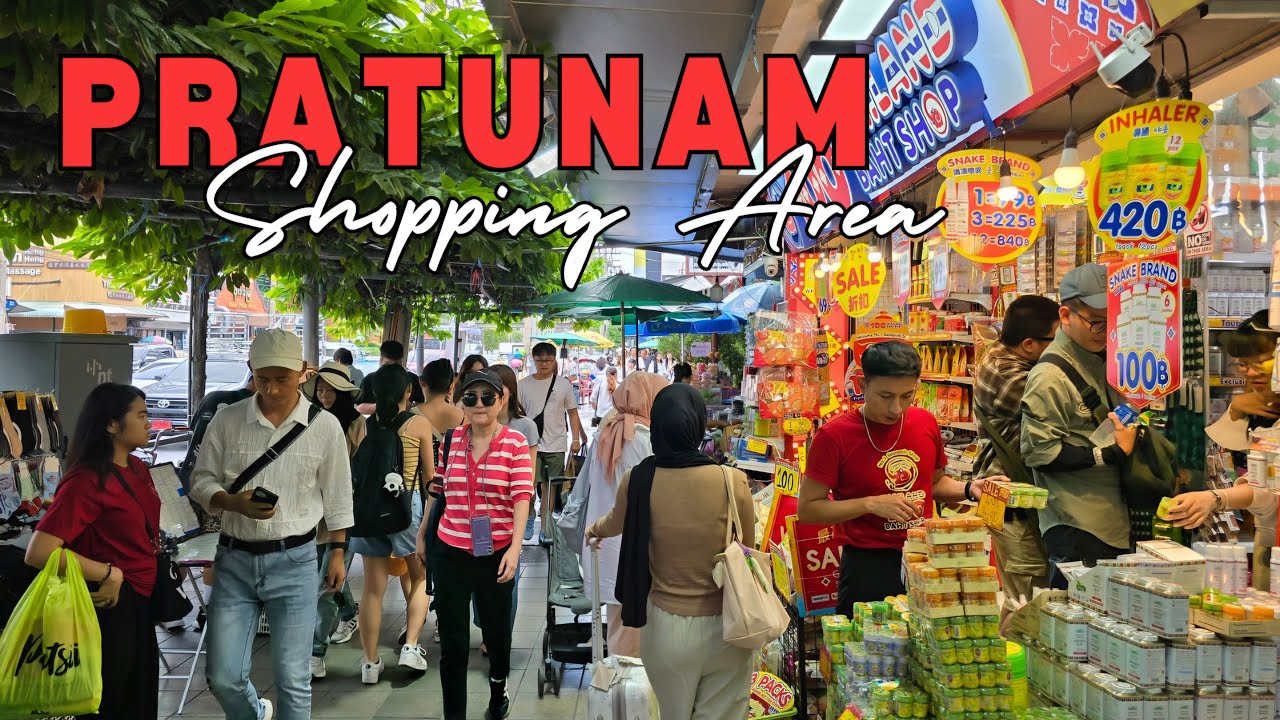 [4K UHD] Walking around Pratunam Shopping Area In Bangkok, Thailand