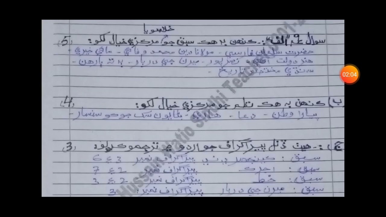 پرفيڪٽ گائيڊ نيس پيپر 2026ع - بورڊ آف سيڪنڊري ايجوڪيشن ڪراچي#our #easy #lacture #exam #knowledge ##