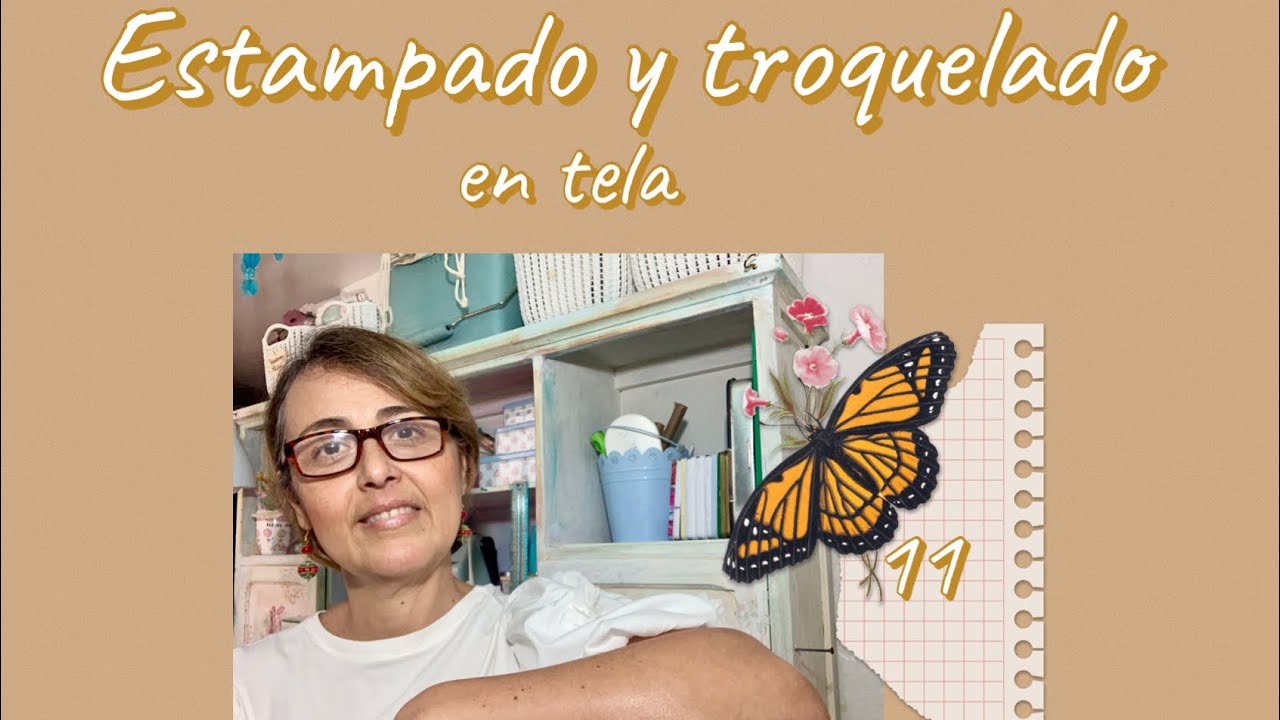 Cómo sellar y troquelar en TELA #chismografoscrapero #amigasyoutubers