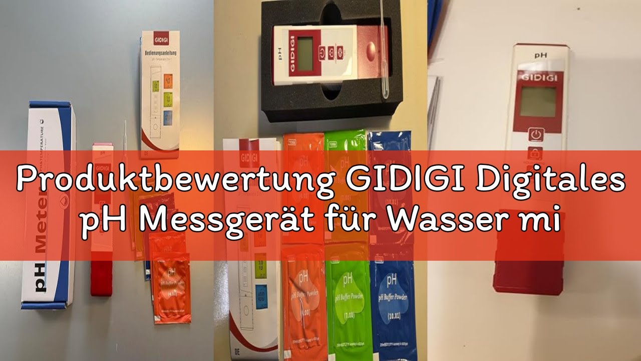 Produktbewertung GIDIGI Digitales pH Messgerät für Wasser mit Farbdisplay, pH-Tester für Pools, Prof