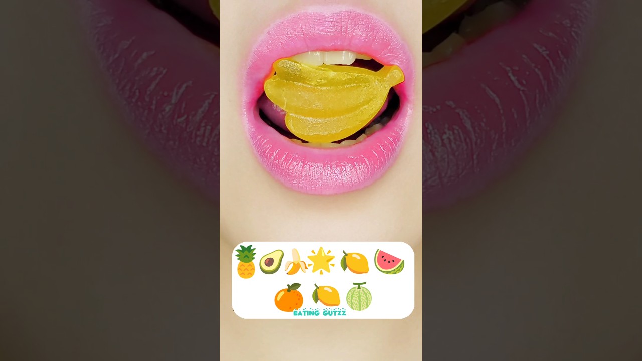ALL CLEAR FRESH FRUITS EATING ASMR | #asmr #fruit #shorts #shortsfeed #candy #eating