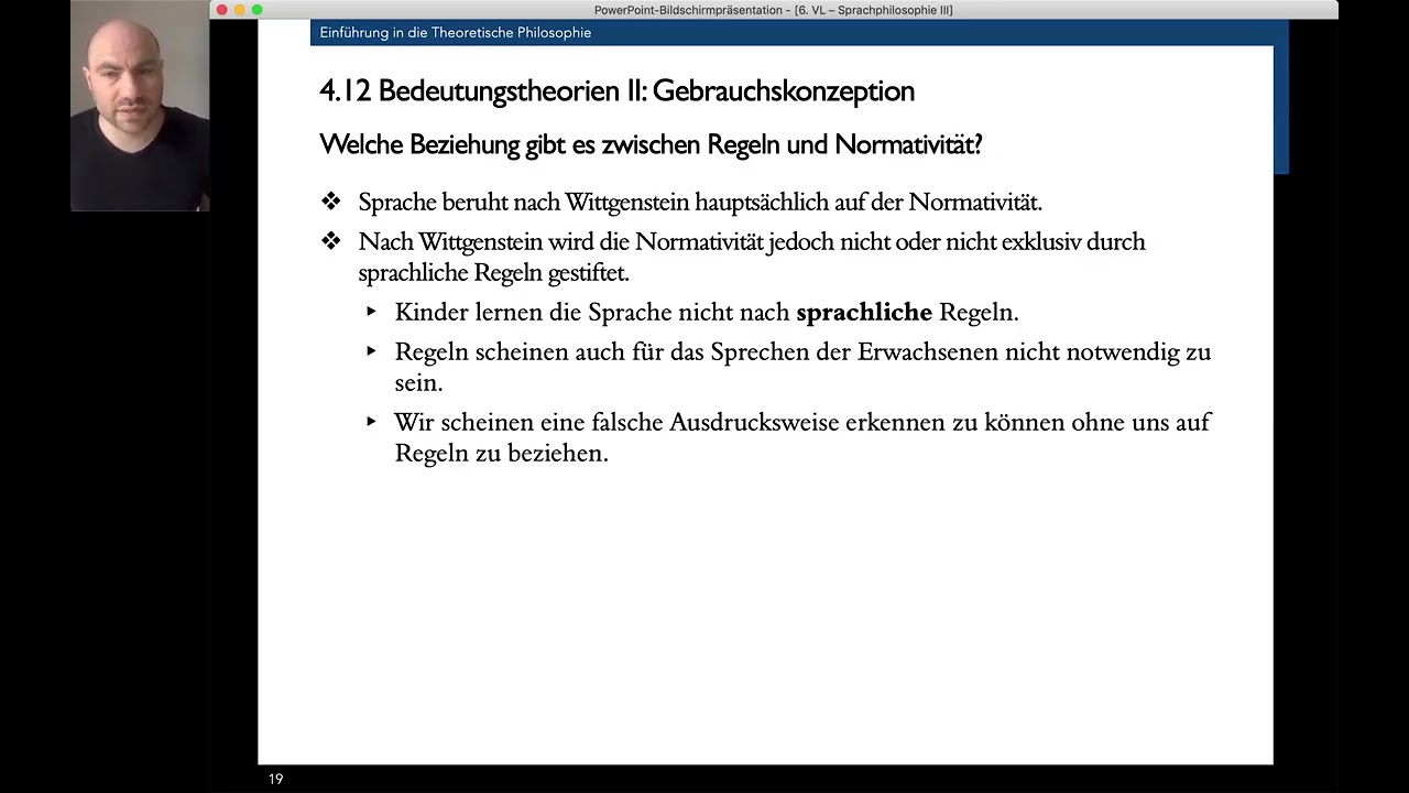 Theoretische Philosophie: Sprachphilosophie, 14. Video