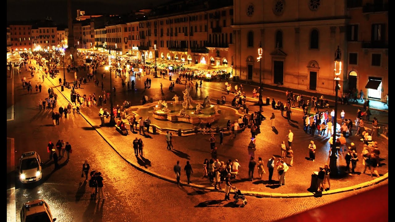 로마의 나보나 광장.Piazza Navona