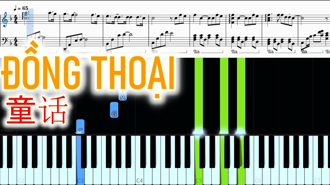 Hướng dẫn piano ĐỒNG THOẠI (童话) | Sheet Free