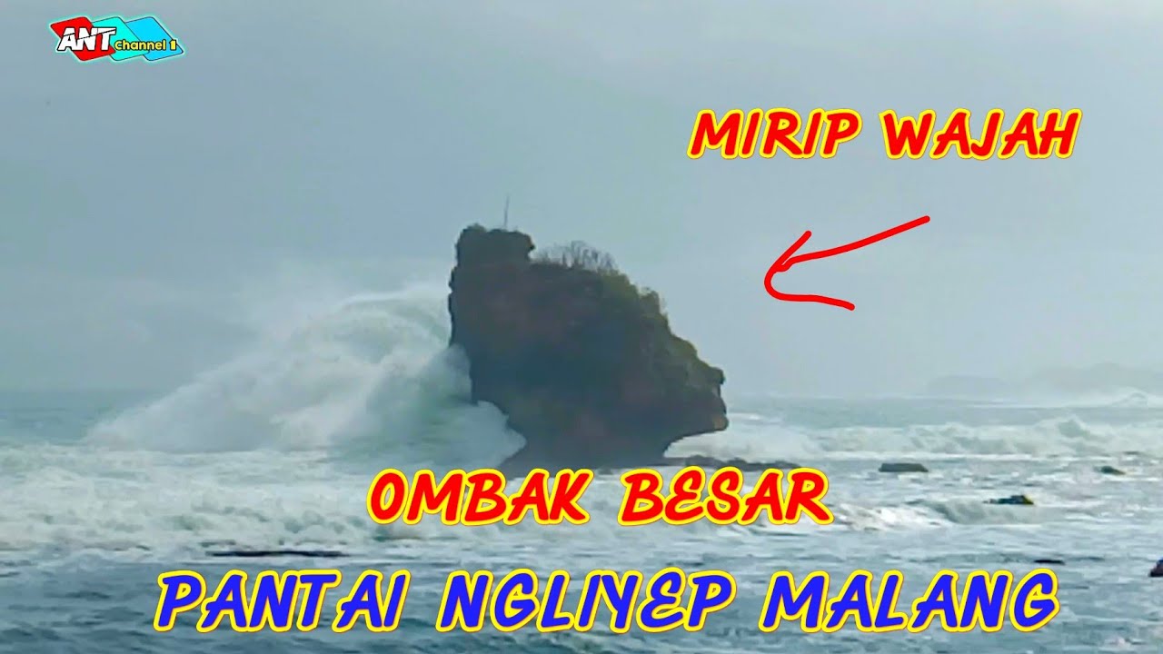 gelombang tinggi pantai selatan ngliyep malang 12 Agustus 2021
