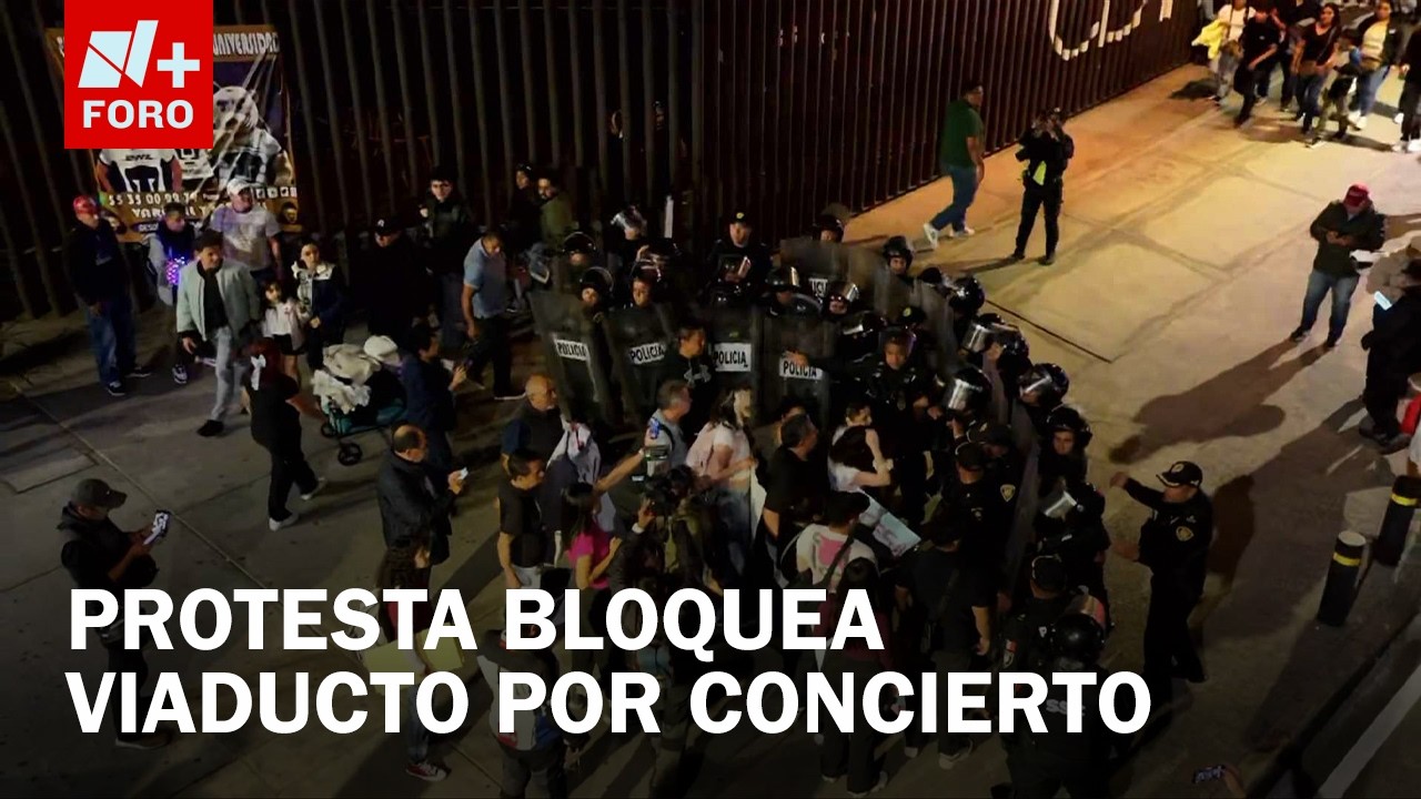 Bloqueo en Viaducto Iztacalco antes del concierto de Shakira por protesta