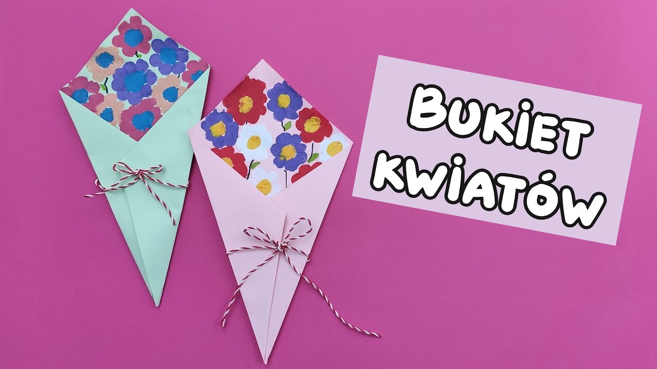 Dzień mamy, dzień babci, Bukiet kwiatów z papieru/ Prezent diy dla mamy, babci, laurka dla mamy