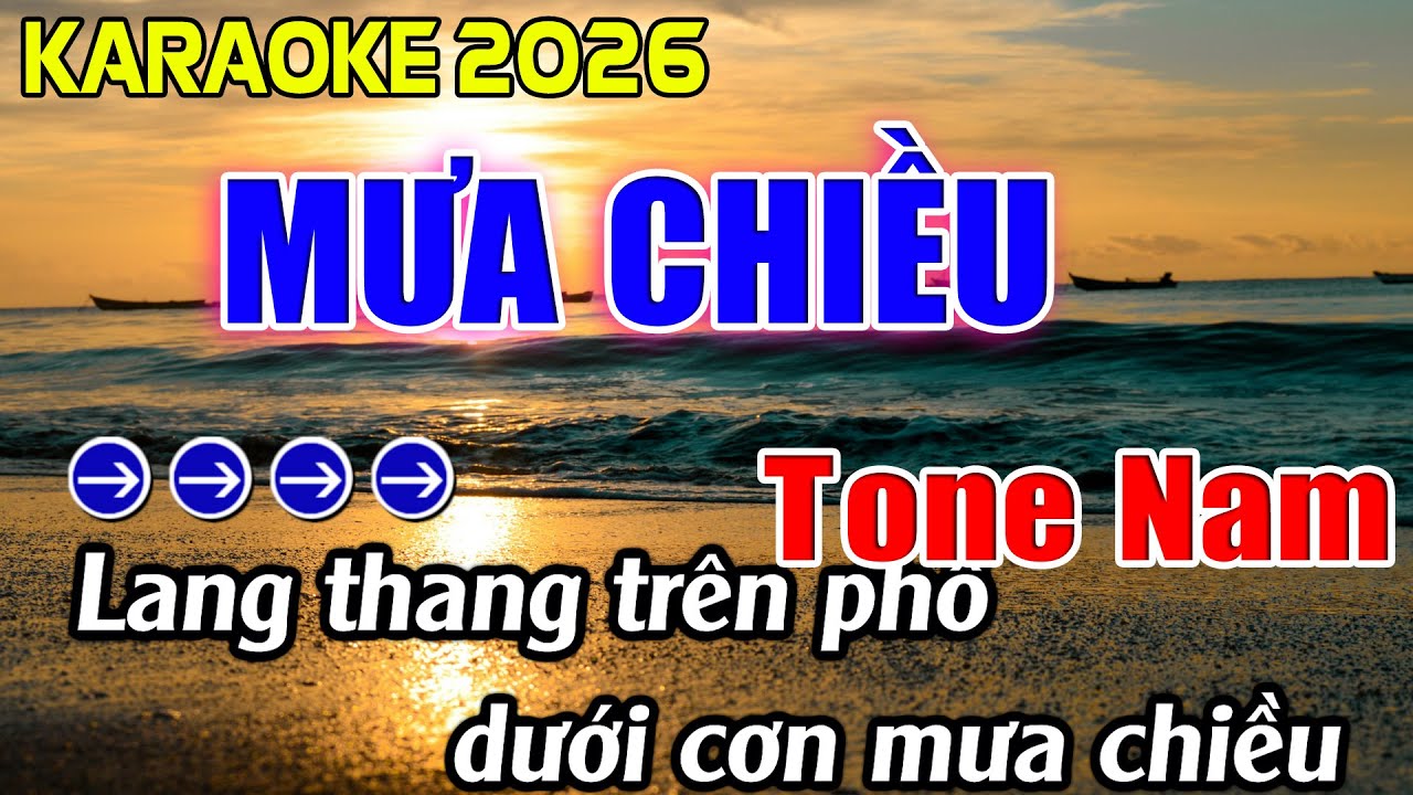 Mưa Chiều Karaoke Tone Nam Karaoke Hoàng Giang 62