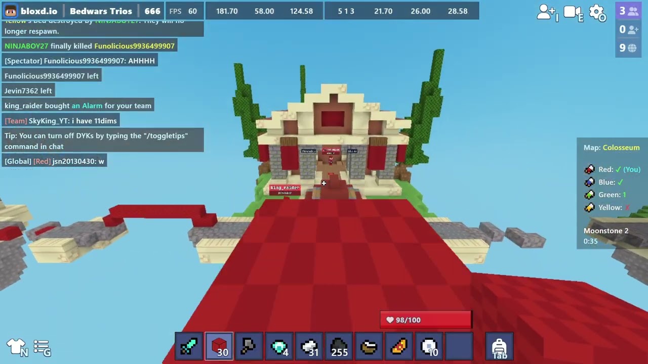 Bedwars with friends from school