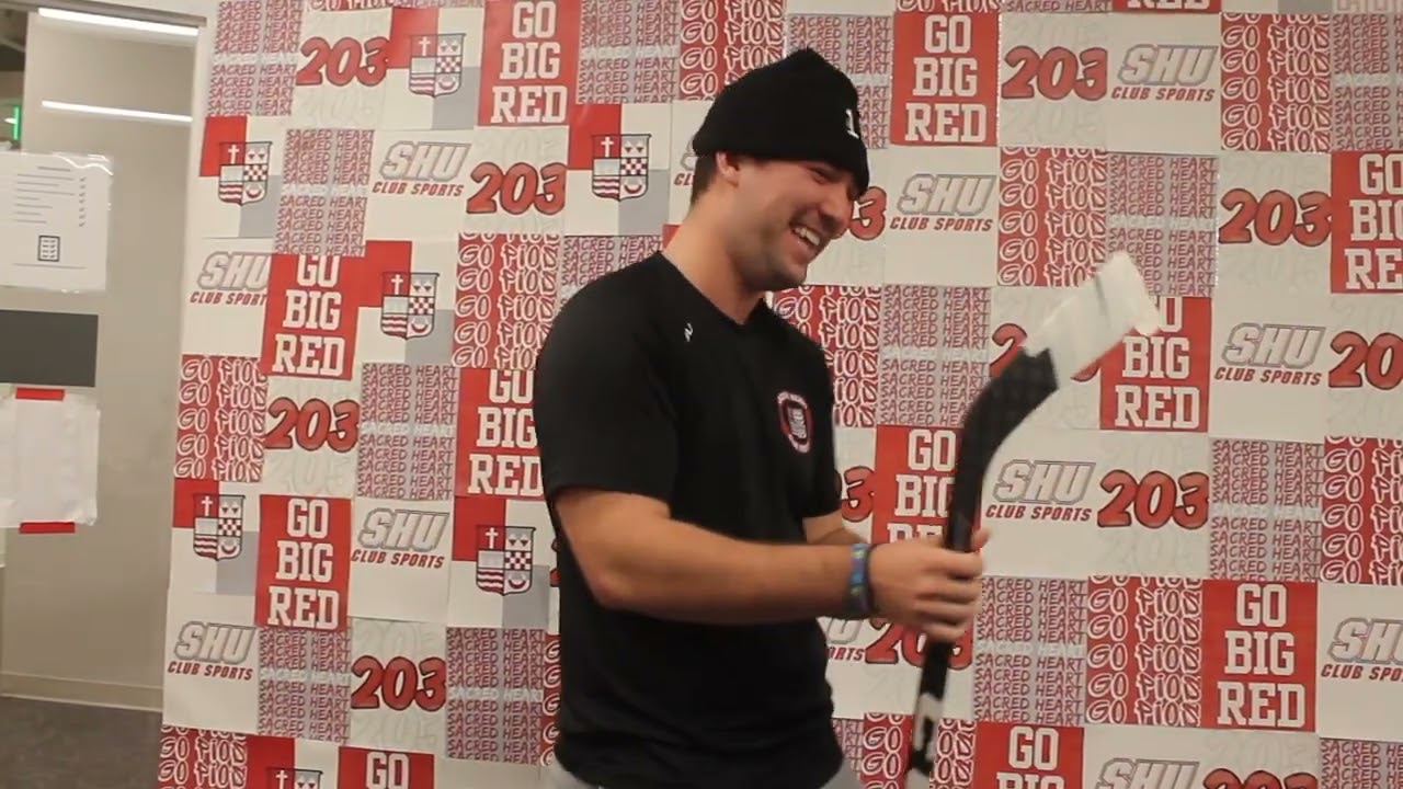 Blindfolded Stick Tape with D2 ACHA Hockey Players