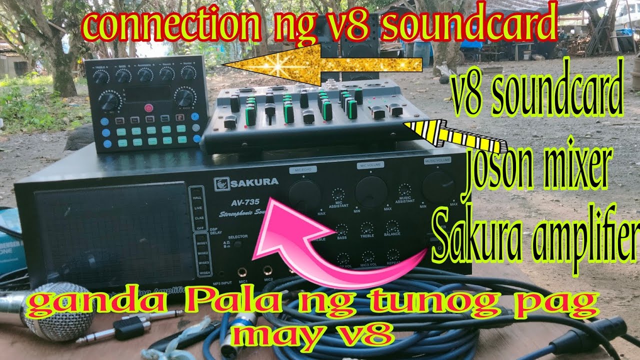 connection ng v8 soundcard,Ang linaw ng tunog