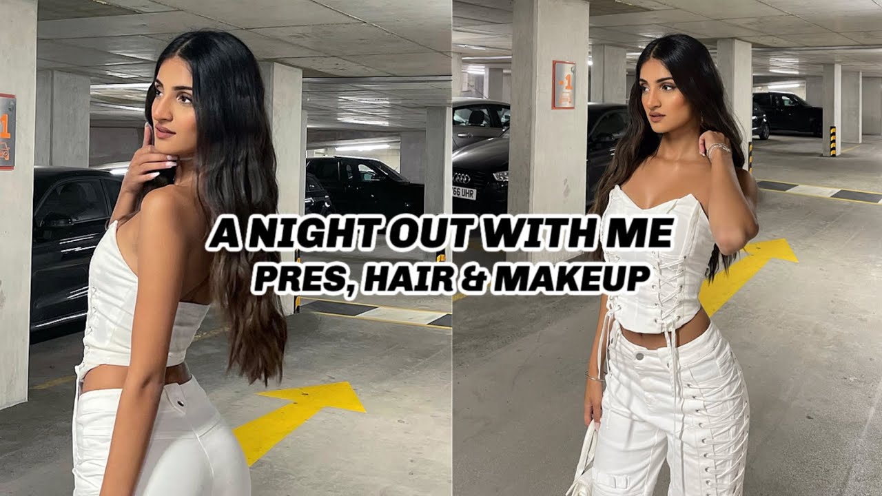 GET READY FOR A NIGHT OUT WITH ME! OUTFIT, MAKEUP & PRES | Kim Mann