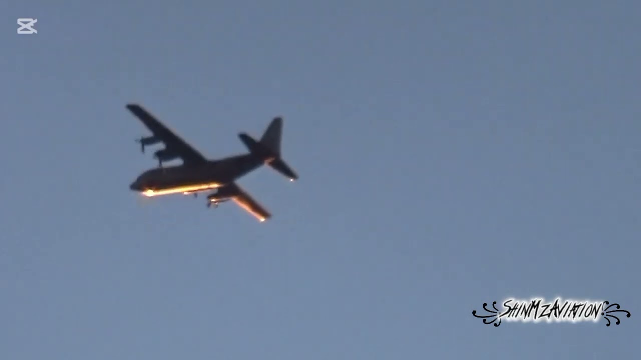 HAF C-130H (747) returns from a special mission on high altitude |ShinMz|