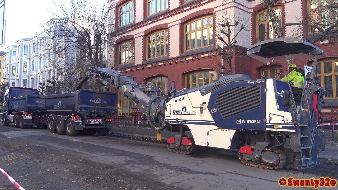 4K| Asphalt Milling - Wirtgen W 120 CFi, Bobcat S650, Wirtgen W 60 Ri & Trucks