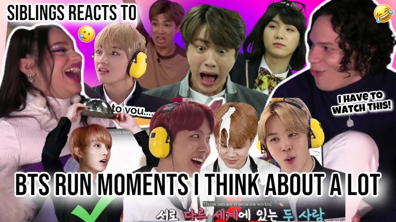 Siblings react to 'run bts moments i think about a lot'😂🙃