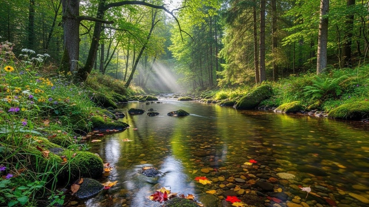 Calm Flowing River 🌿 Peaceful Natural Ambience for Meditation and Deep Sleep #571