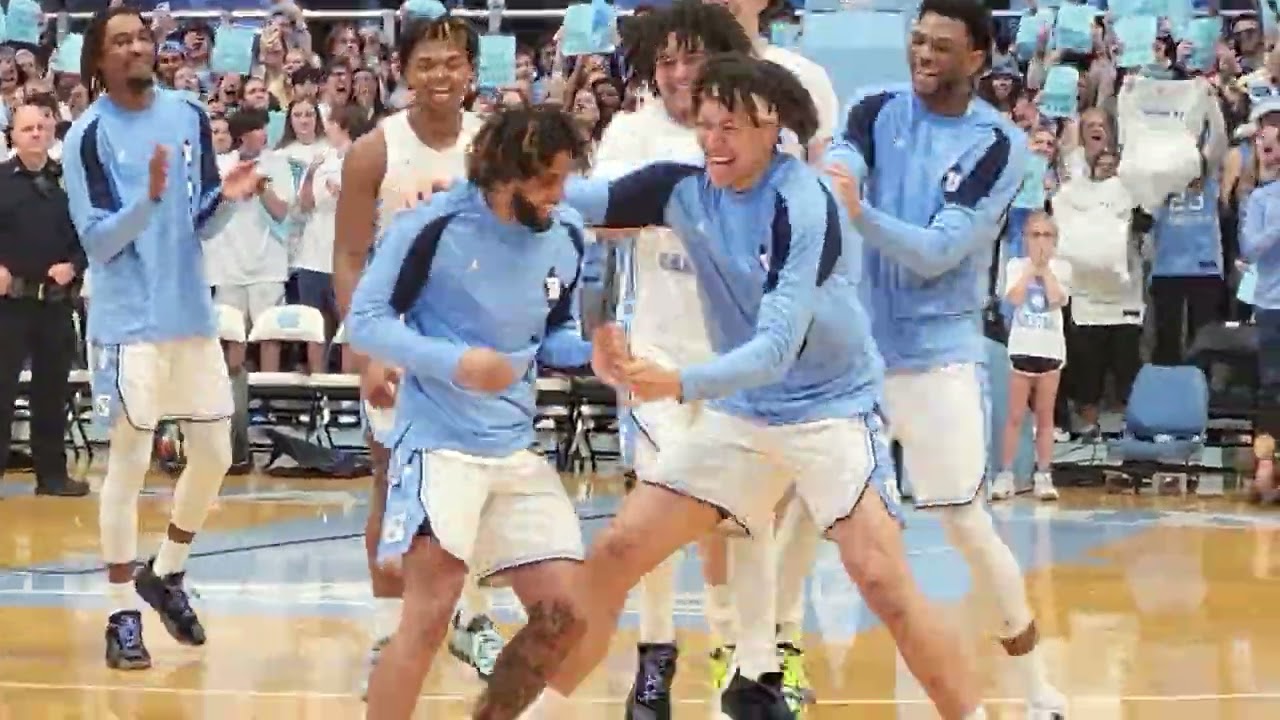 UNC's pregame senior night ceremony honoring seven players