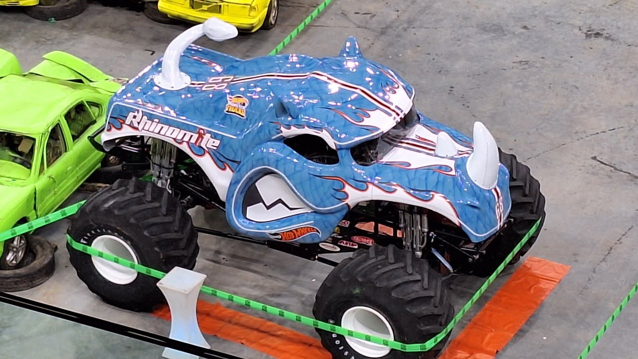 Rhinomite getting ready for its debut at Hot Wheels Monster Trucks Live: Glow-N-Fire 1/2/26