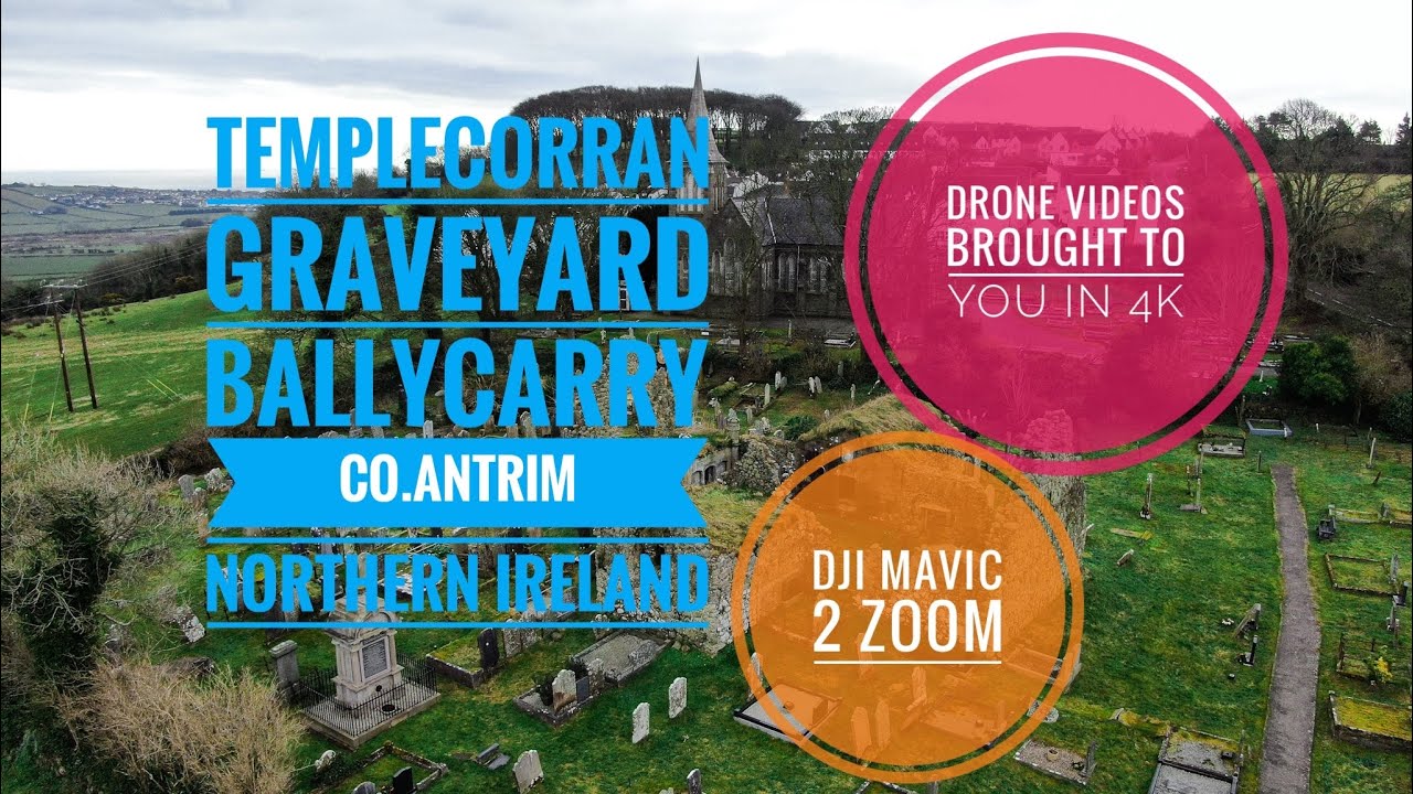 400 Year Old Templecorran Graveyard Ballycarry Co.Antrim Northern Ireland - DJI Mavic 2 Zoom