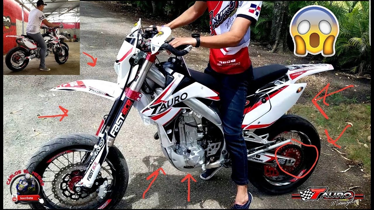 NUEVO TAURO TURBO SUPER MOTO 450cc SONIDO Y ACELERACION. 2017 HD.