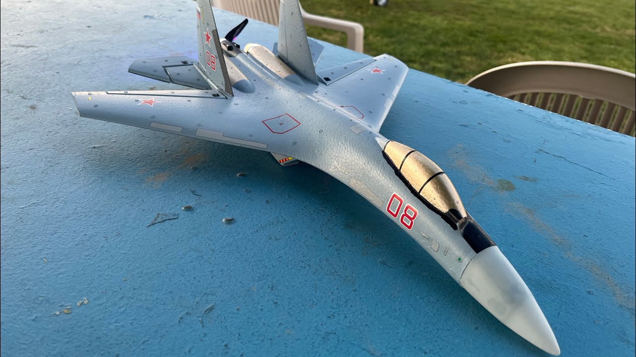 A whole 8 Minutes of Flight with the SU-35 #qf009 #brushless #rcplane #parkflyer