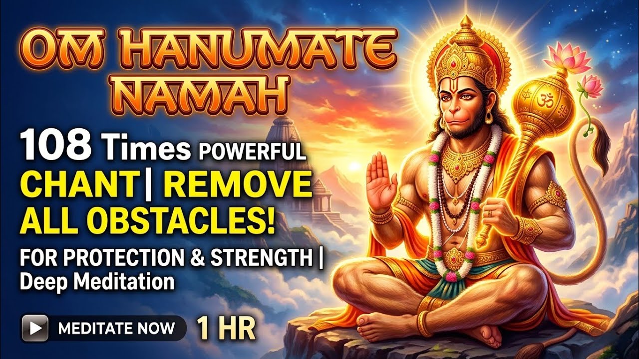 Remove All Obstacles: Lord Hanuman Mantra (Om Hanumate Namah)#hanuman #trending #viral #youtubevideo