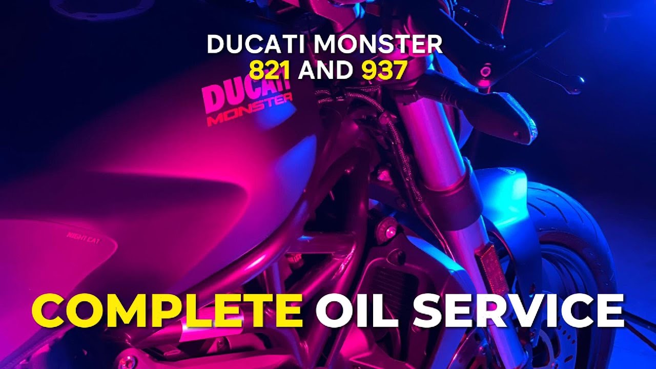Ducati Monster 821 AND 937 Complete Oil Service (With Mesh Filter)