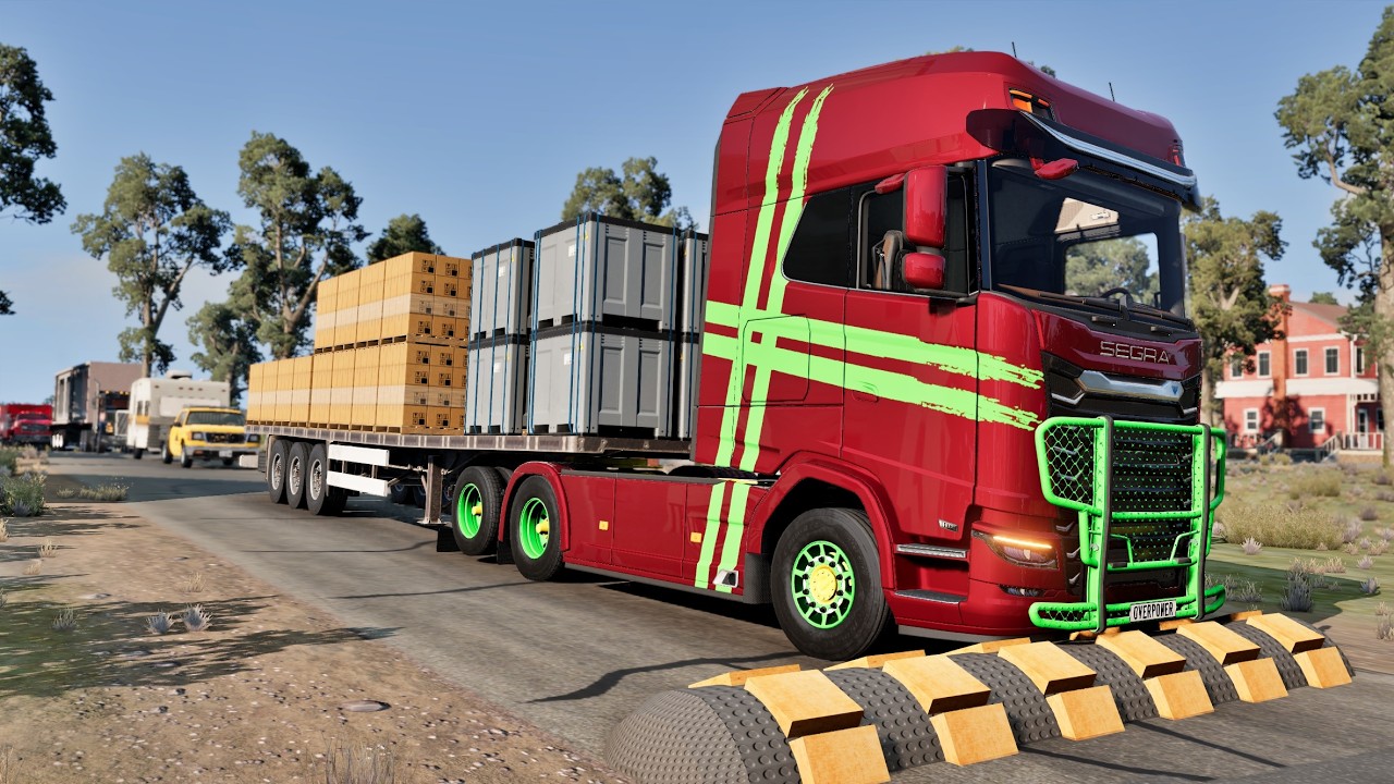 Trucks vs Speed Bumps #165 | BeamNG Drive | Truck &Too