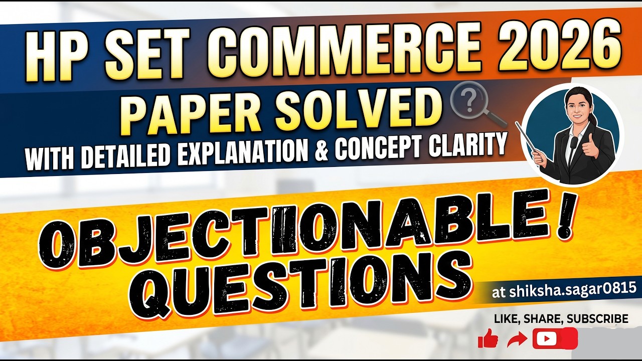 HP SET 2026 COMMERCE PAPER SOLVED WITH DETAILED EXPLANATION #hpset #hpset2026 #hpsetcommerce