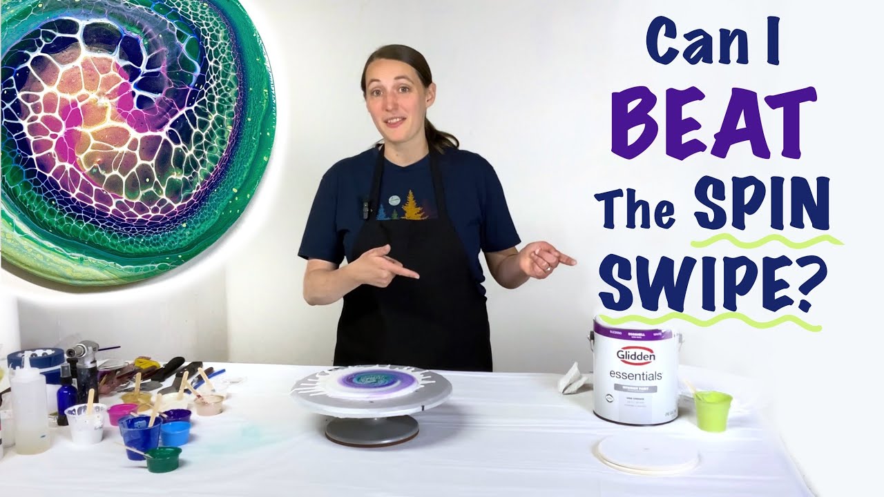Conquering The Spin Swipe! 😵‍💫 ✅ TWO Spiral Bloom Swipe Acrylic Pours