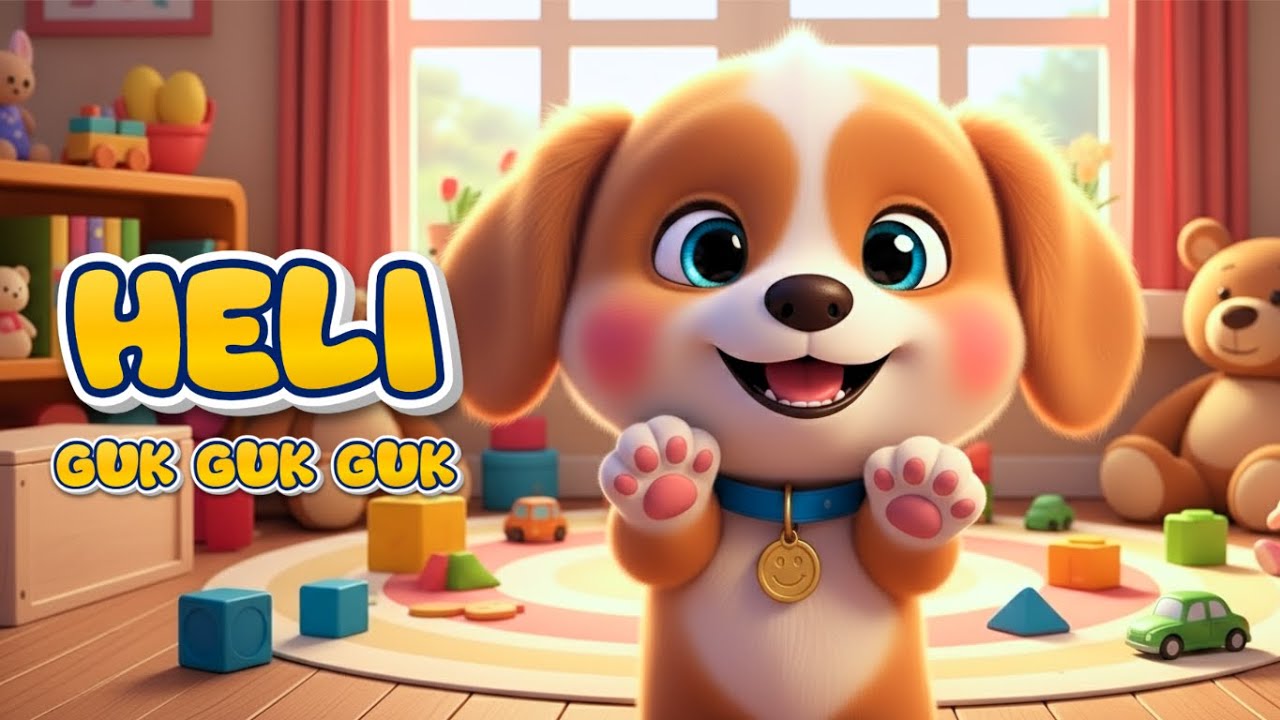 Heli Guk Guk Guk 🐶| Lagu Anak Lucu | Animasi Anjing Lucu 3D