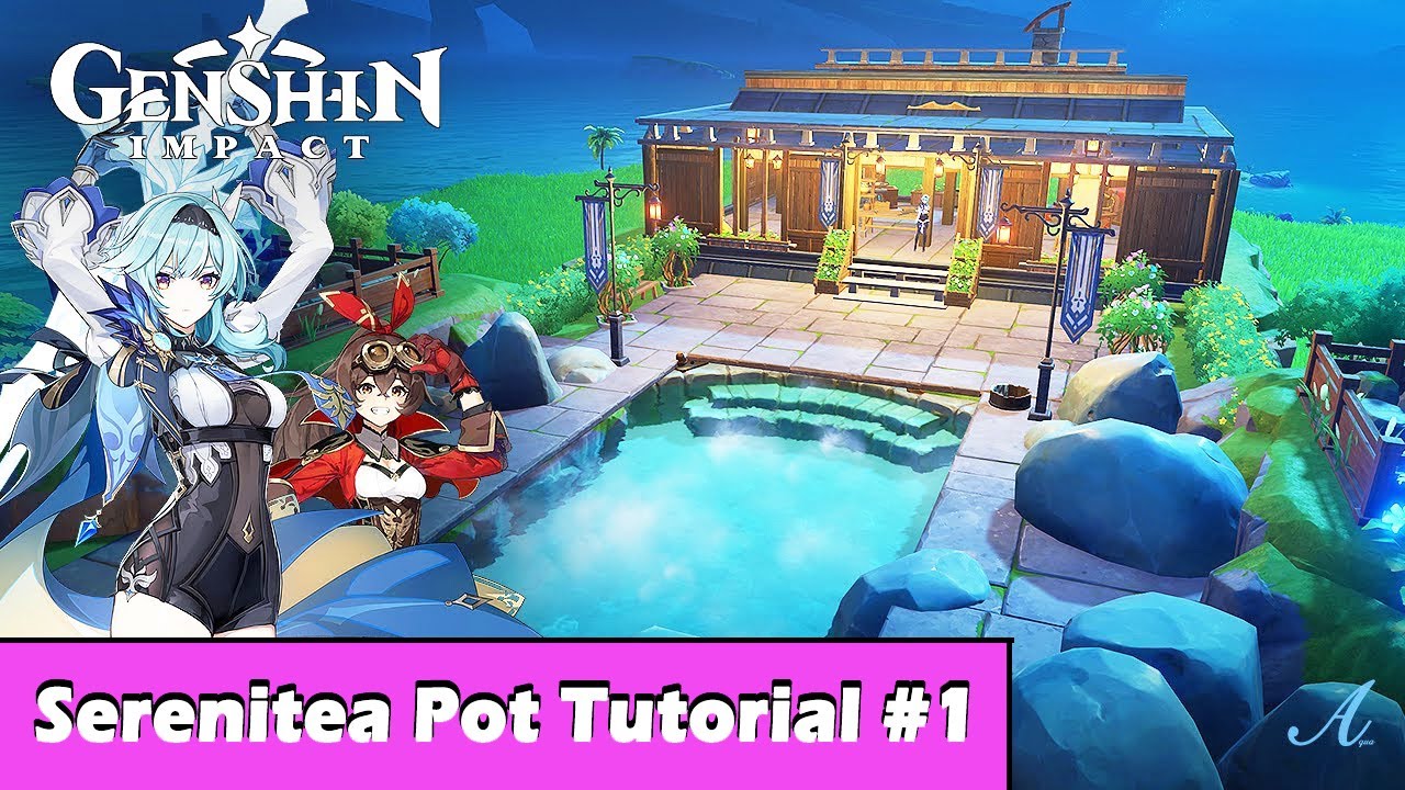 Genshin Impact - Eula's Modern Pool House Tutorial (Modern House Teapot Tutorial #1)
