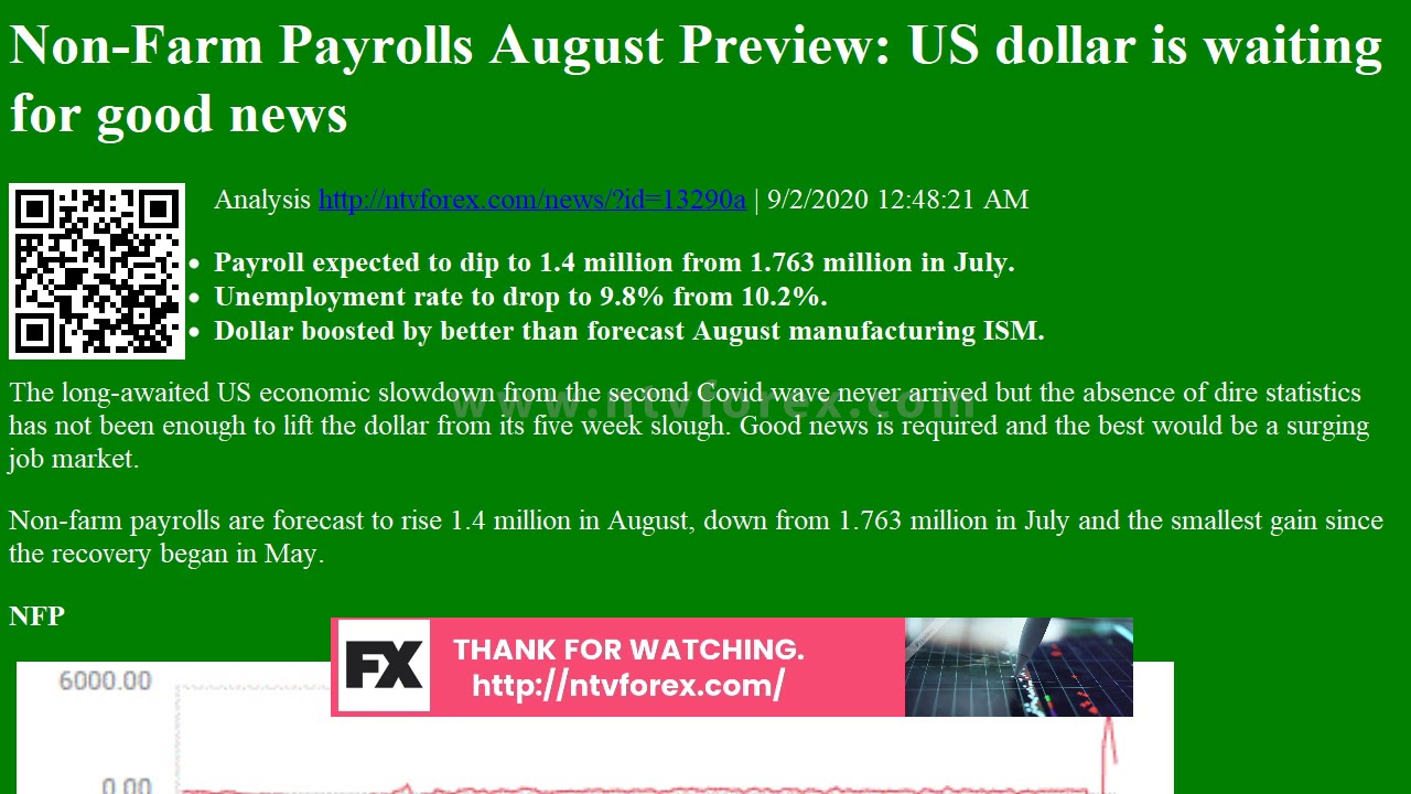 Analysis Non-Farm Payrolls August Preview: US dollar is waiting for good news