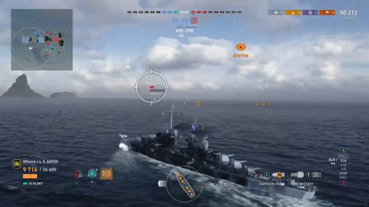 The Flint is here! Raining fire from above World of Warships: Legends gameplay and guide