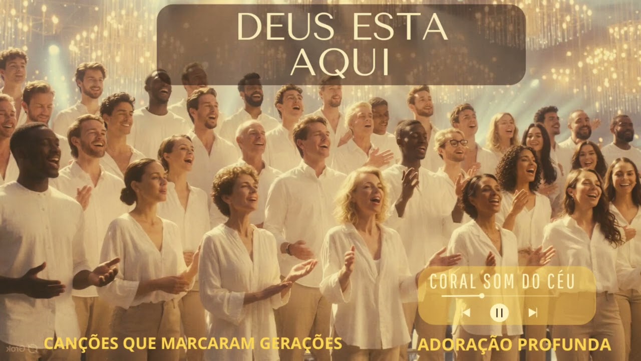 Deus Está Aqui -  louvor anos 80 - Coral Som do Céu - Adoração 
