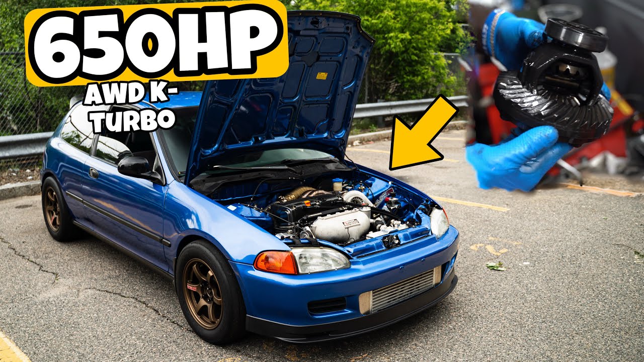650HP AWD Civic makes SAVAGE Street Hits - DESTROYS Rear Differential | 978Production