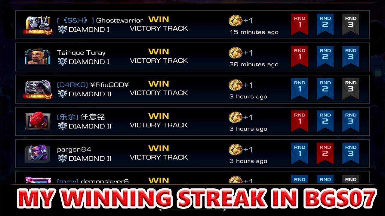 MY WINNING STREAK IN BATTLEGROUNDS