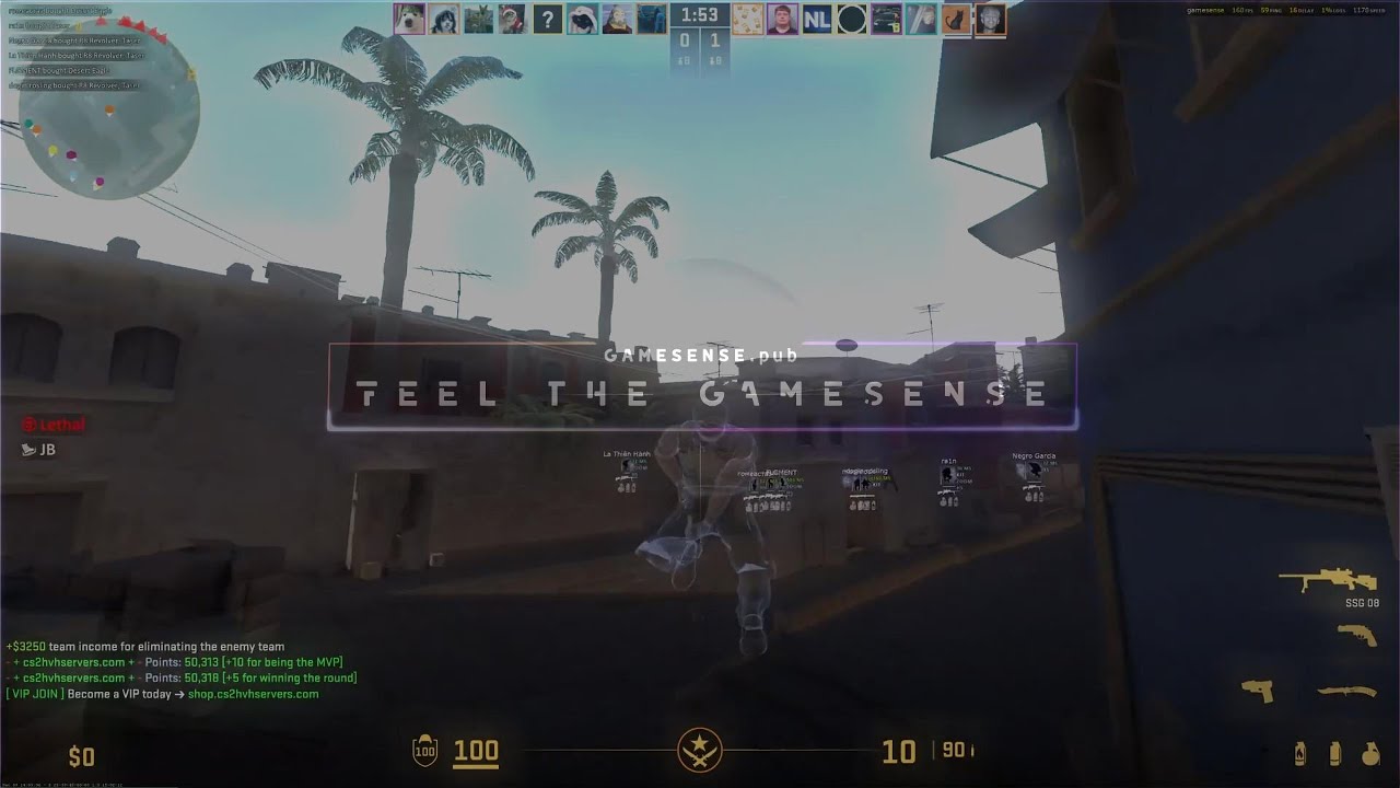 CS2 HvH Highlights #2 ft. Gamesense.pub/Skeet.cc