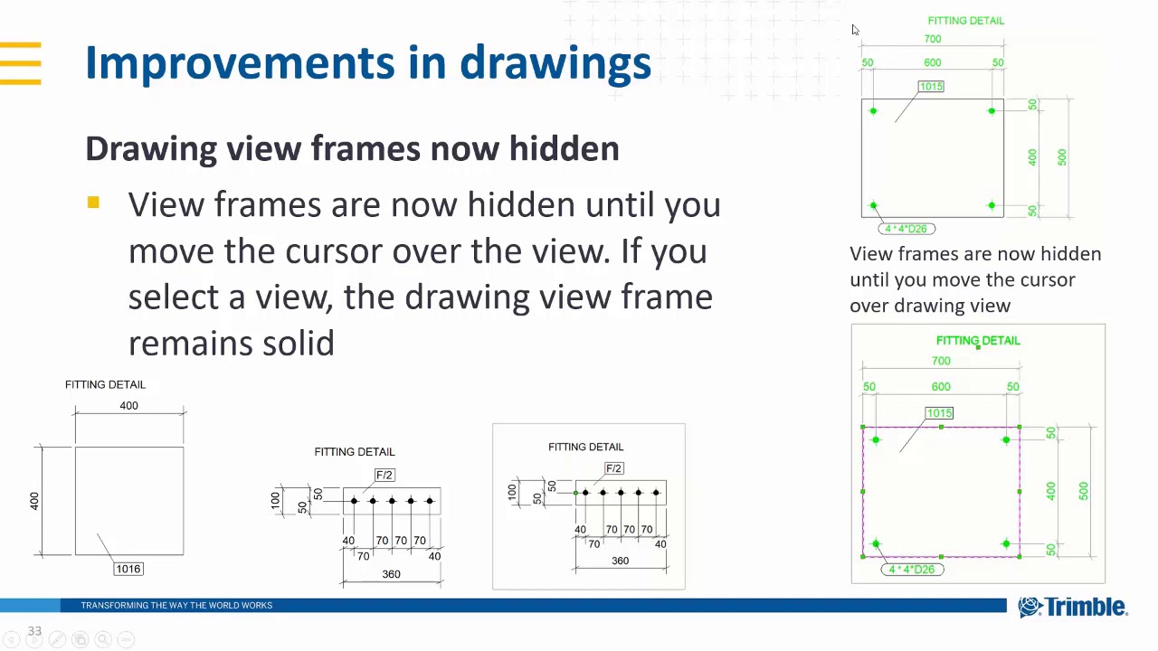 Tekla Structures 2019i:  View improvements - frames hidden