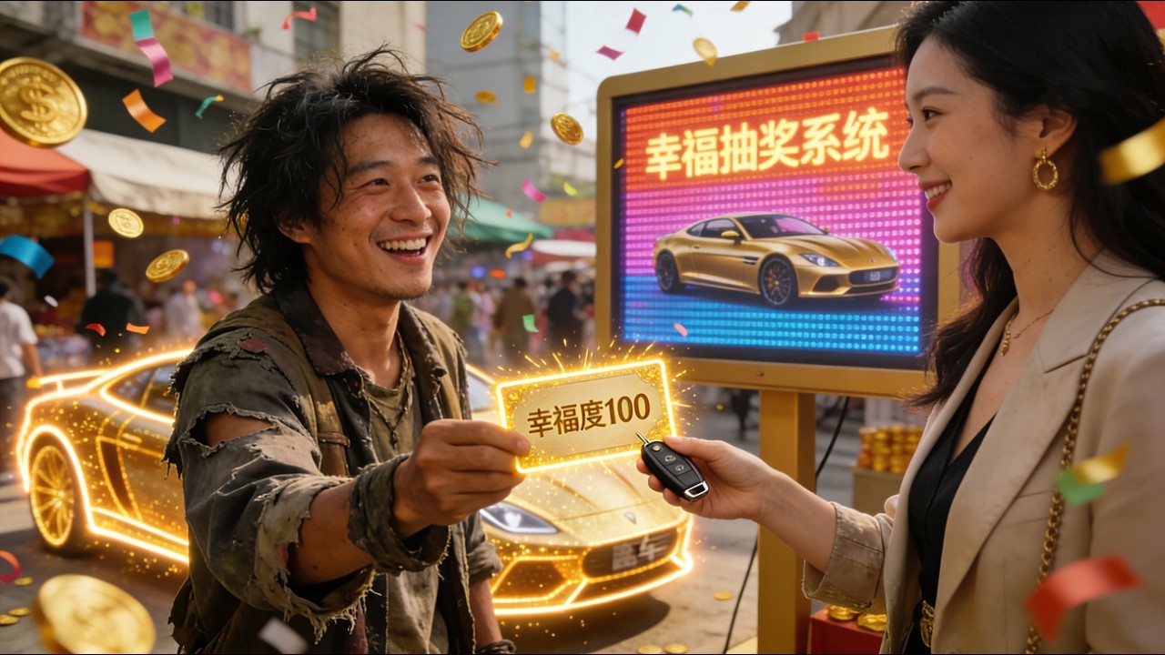 【完結】🔥 過得越幸福越容易抽跑車和保時捷？窮小子用幸福抽獎系統致富