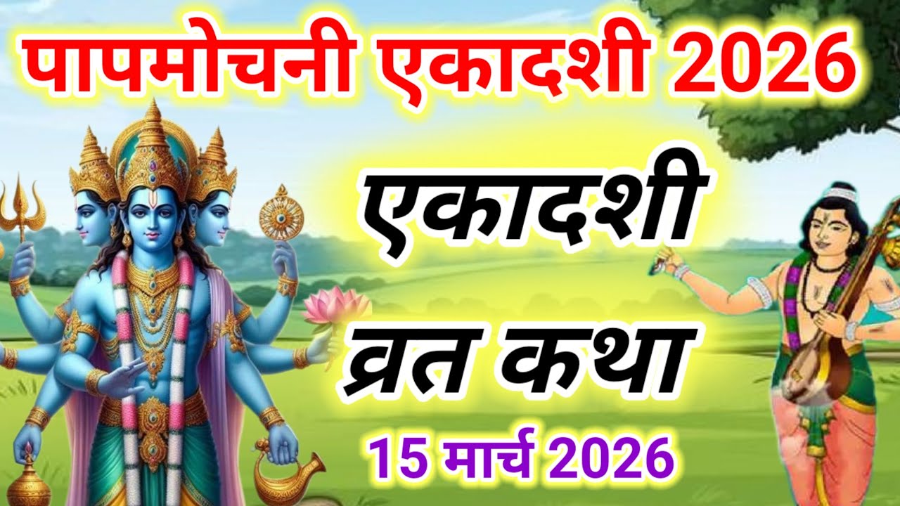एकादशी व्रत कथा। Ekadashi vrat katha। एकादशी की कथा। Ekadashi ki katha। Papmochani ekadashi katha